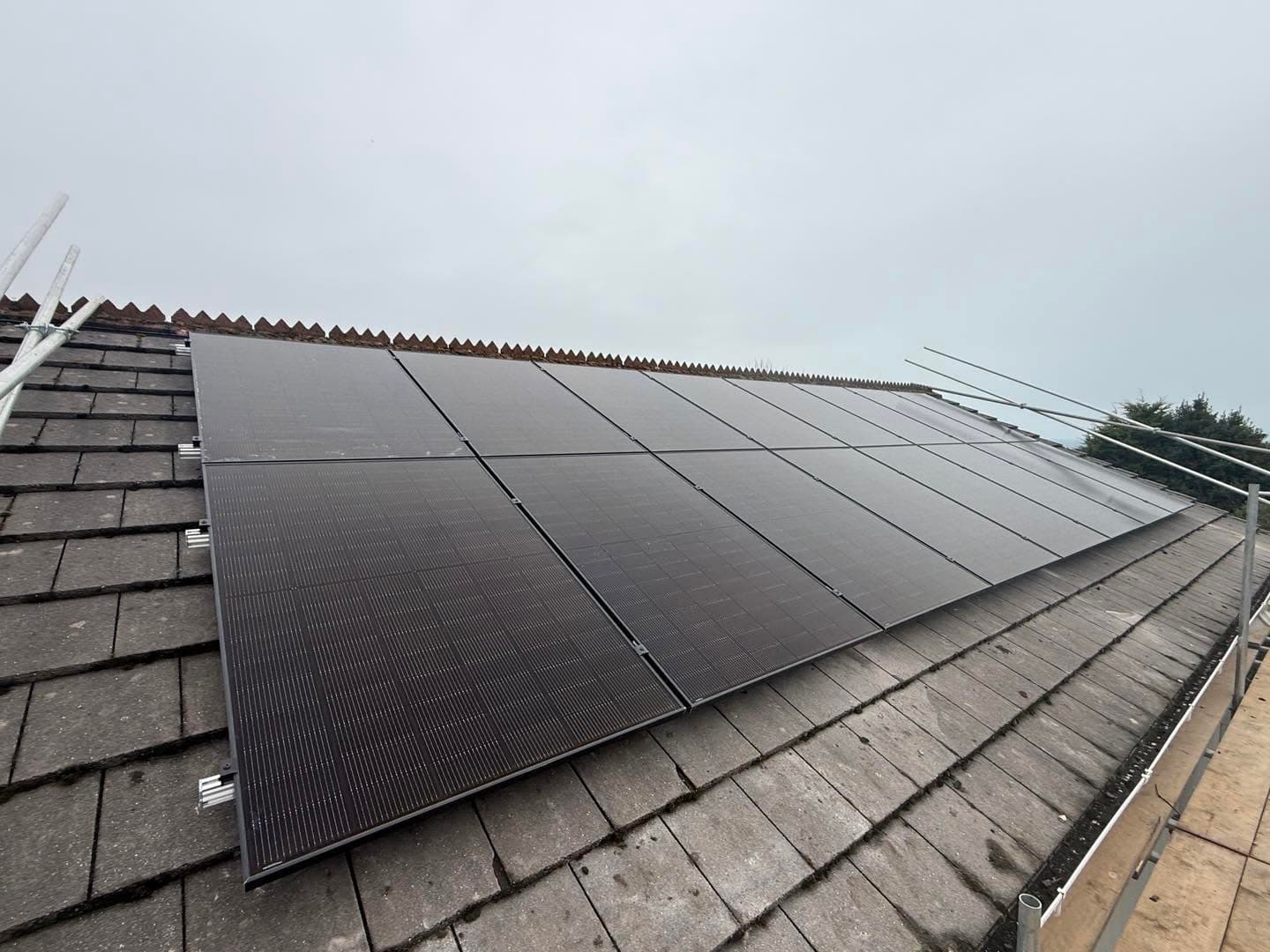 St Austell solar installation, 16x JA 450W Bi-Facial Panels